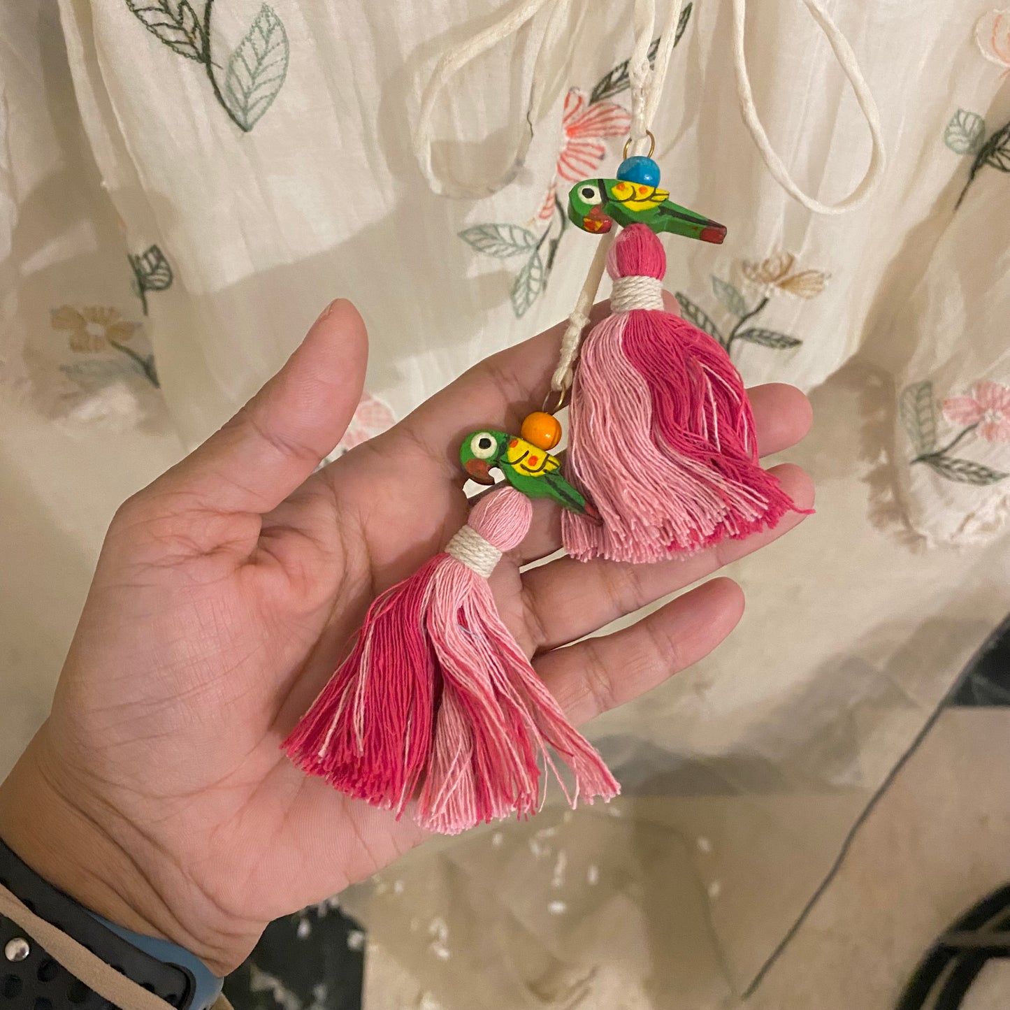 Embroidered Floral Mul Kaftan Set