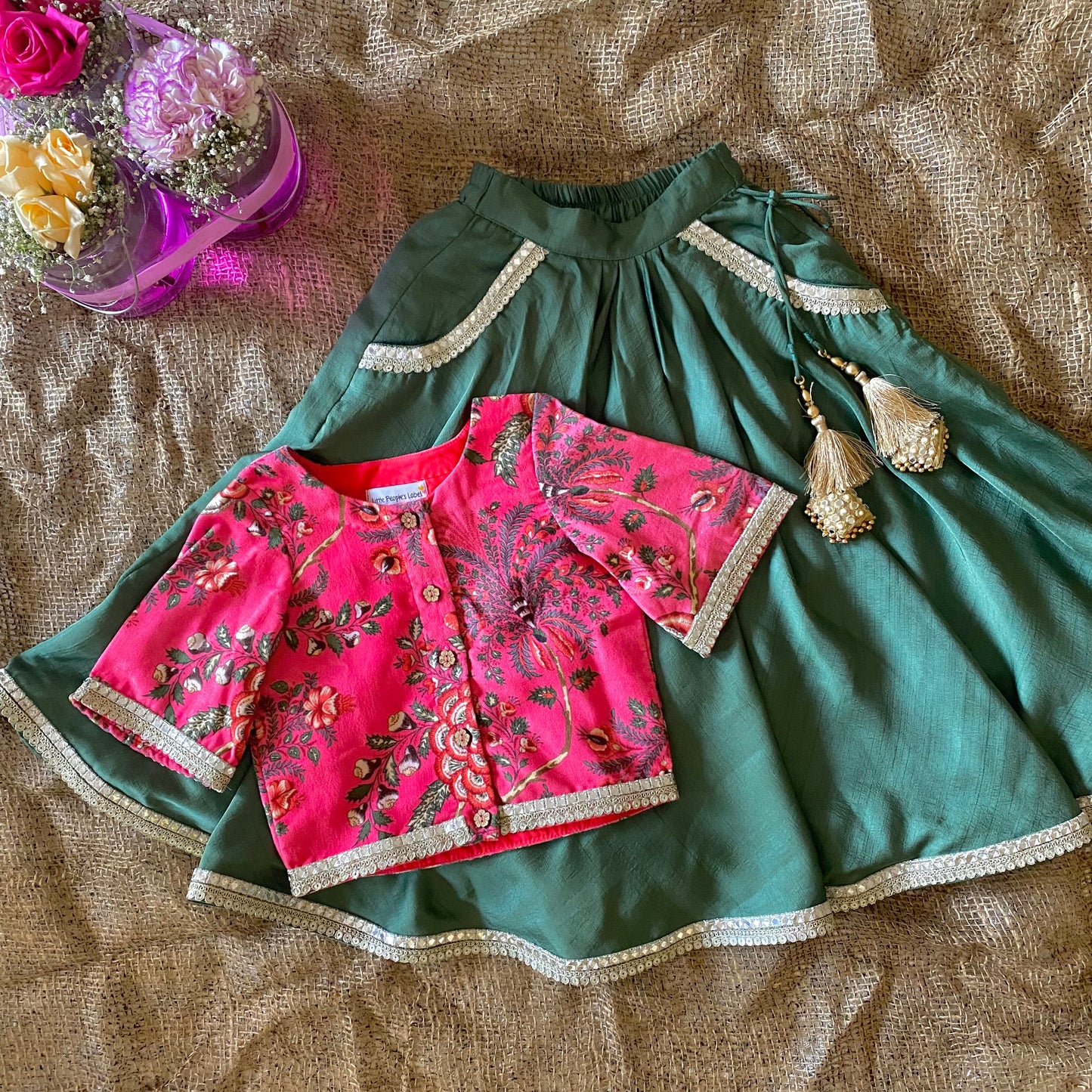 Velvet lehenga set