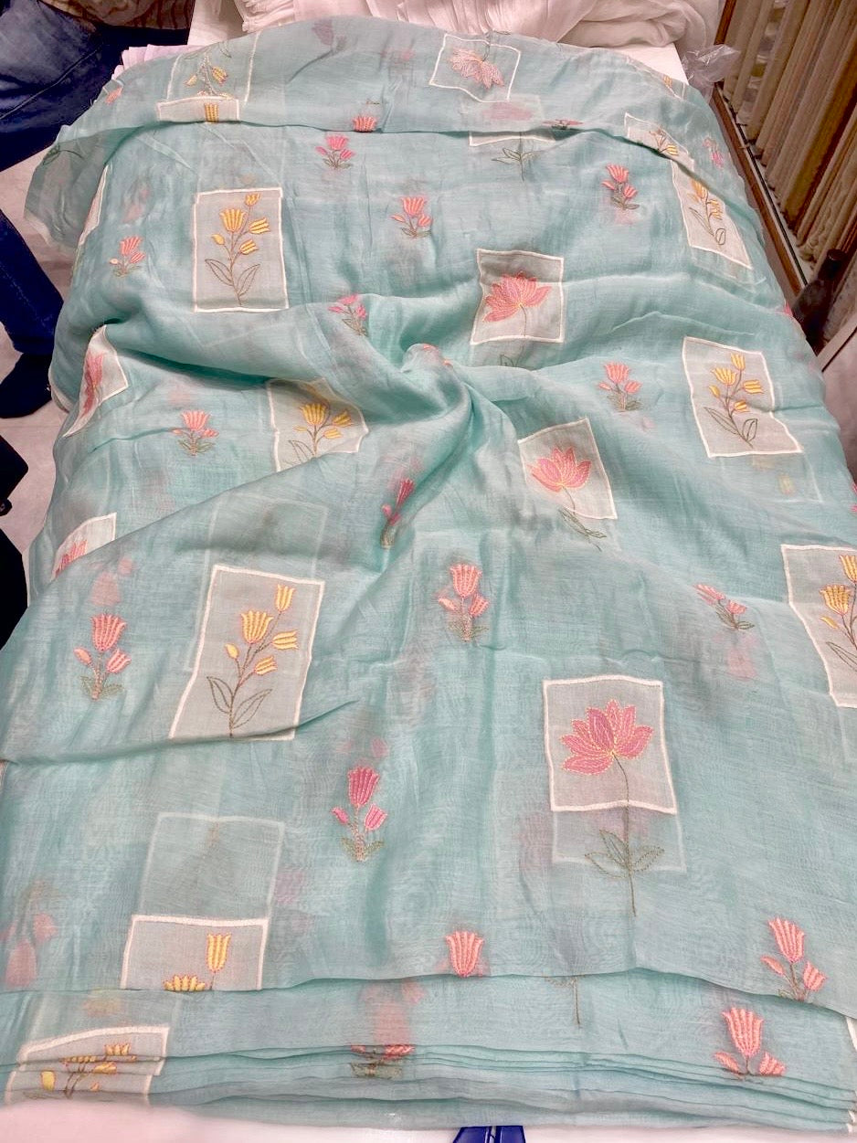 Seher Chanderi Appliqué Dress