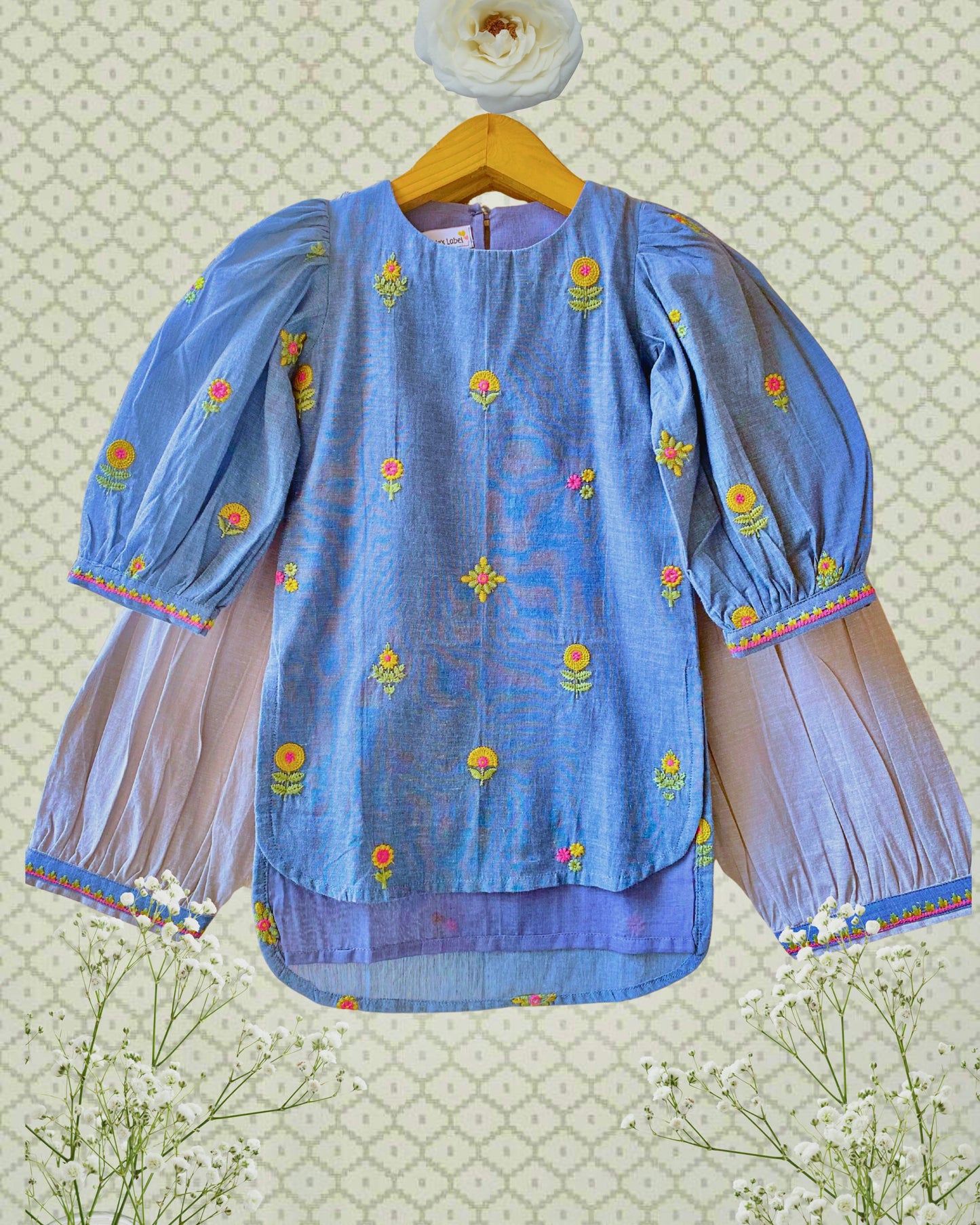 Neel Dhund Kurta set with Afghan pants