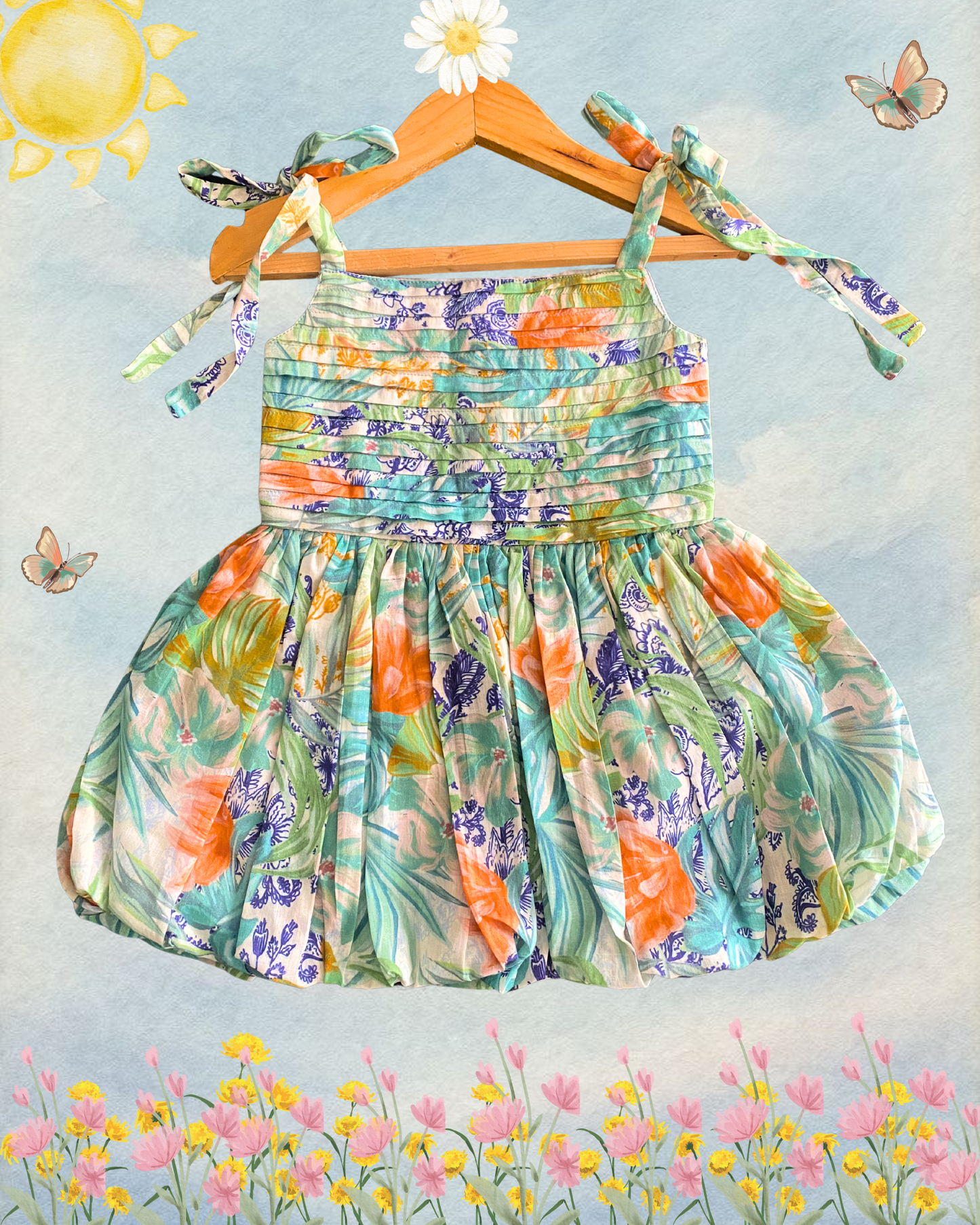 The Tropical Bubble Dress