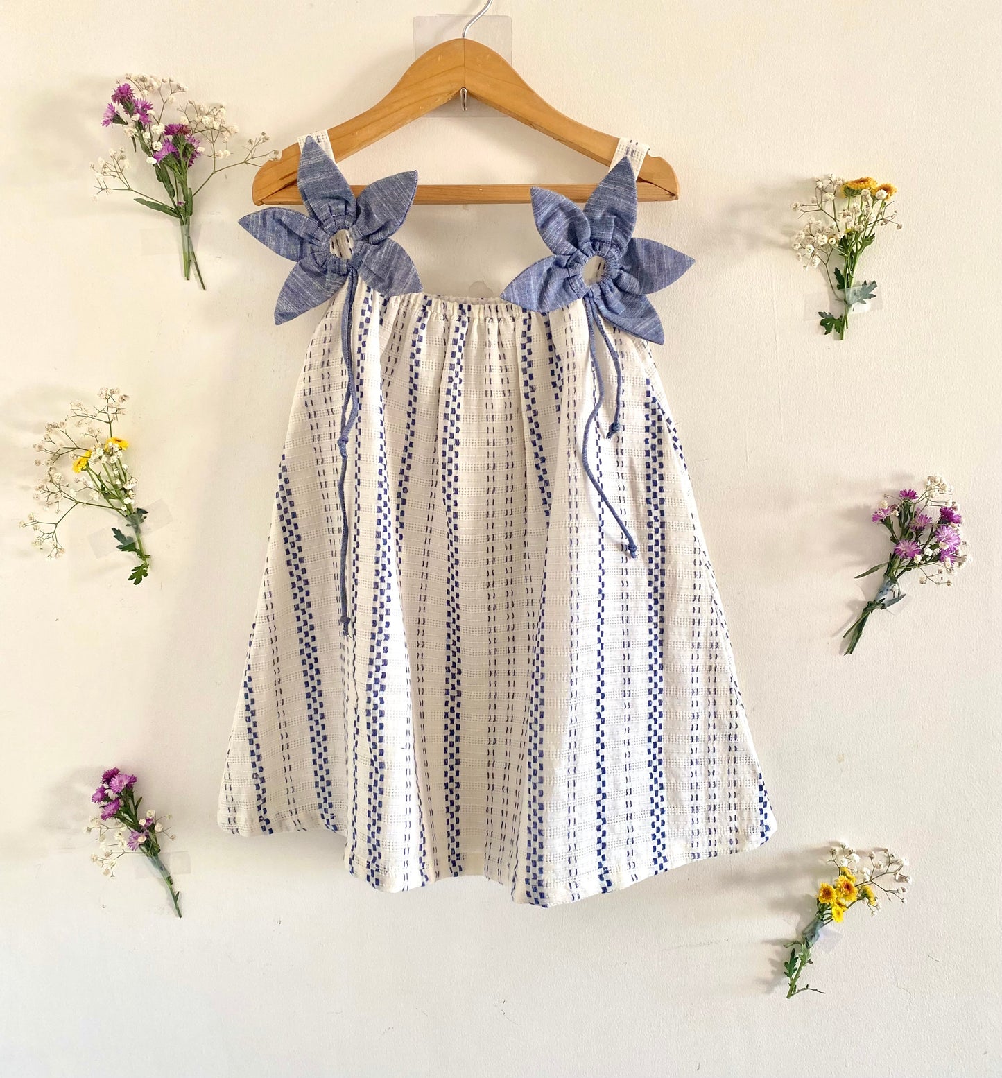 Textured Cotton Strappy Dress