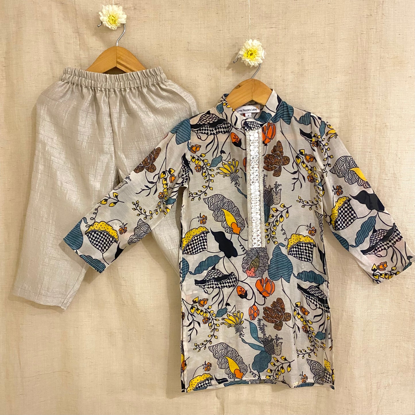 Abstract Muslin Kurta Set