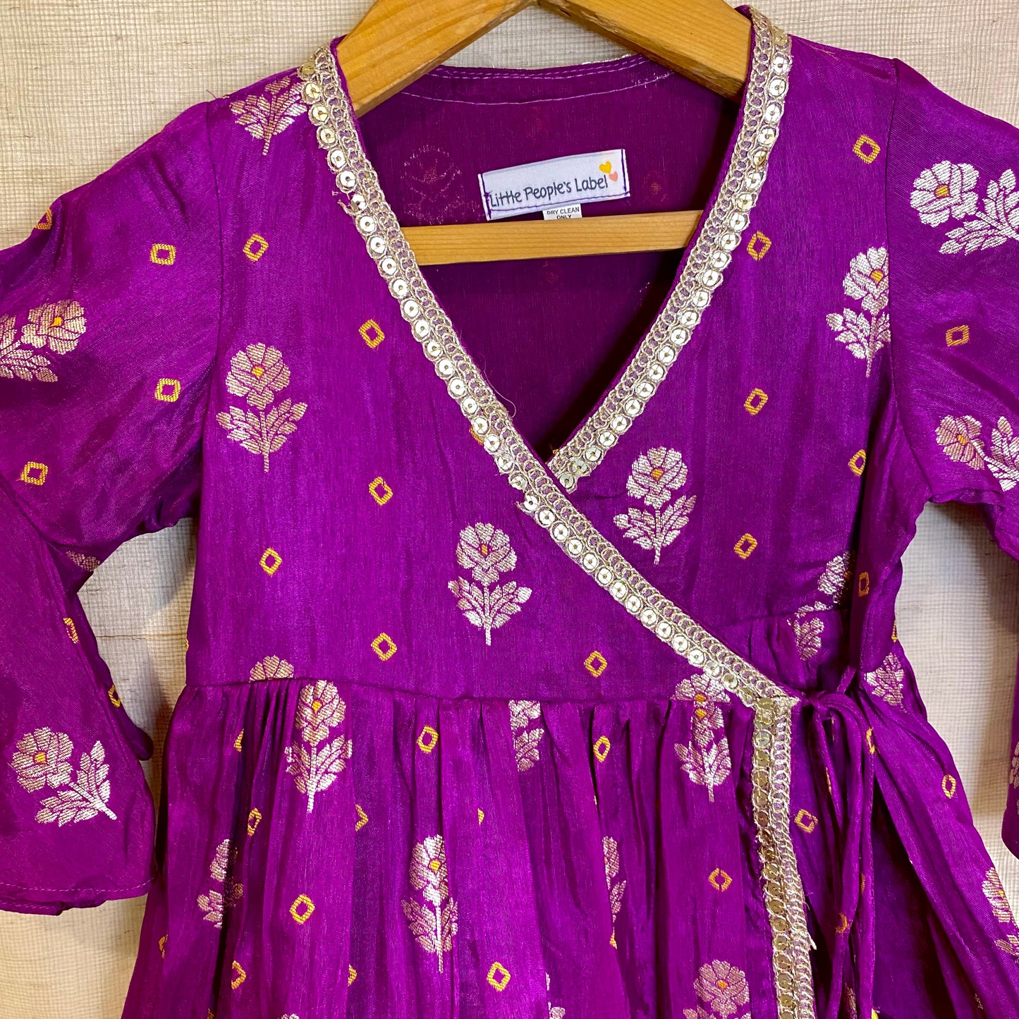 Soft Brocade Angarakha kurta with Afghan Pants