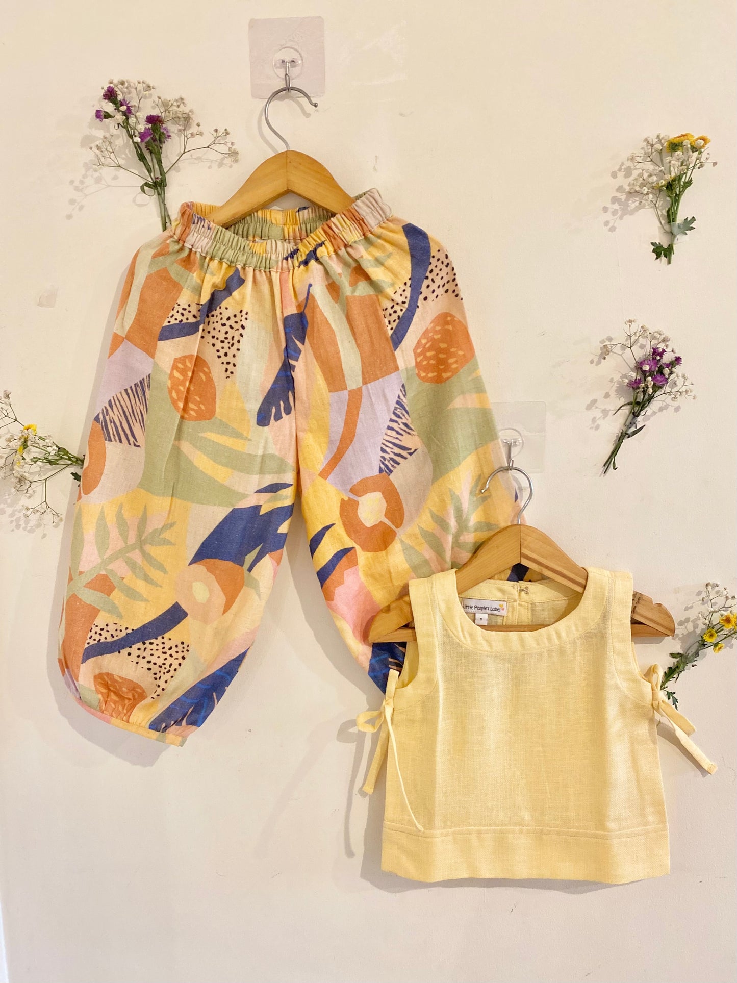 Cropped Top-Balloon Pants Coord Set