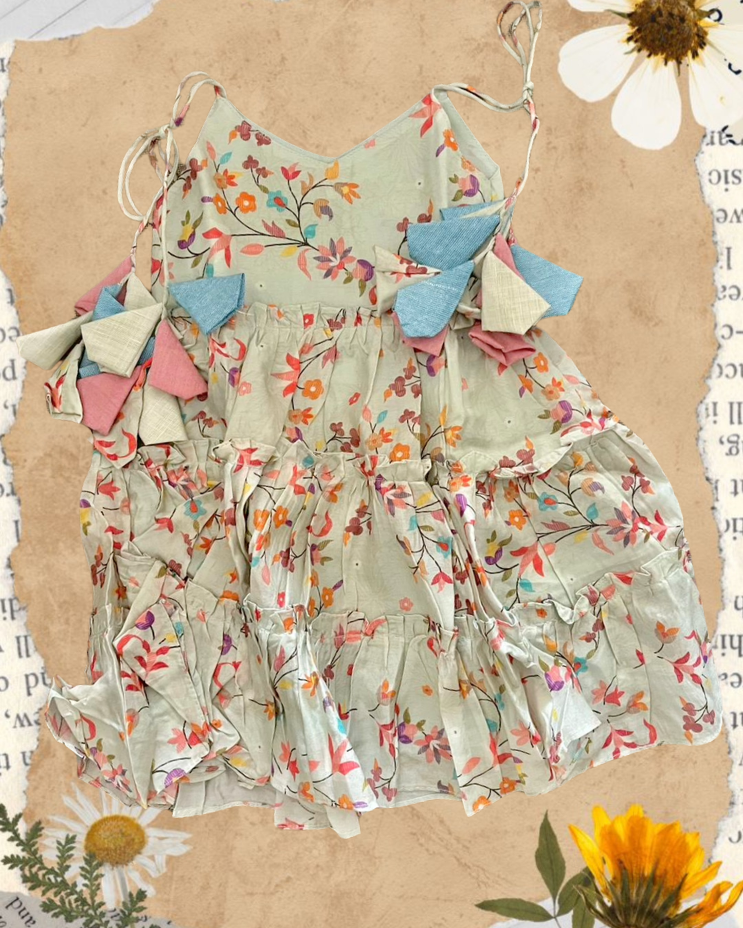 MUSLIN BOHO TIERED DRESS