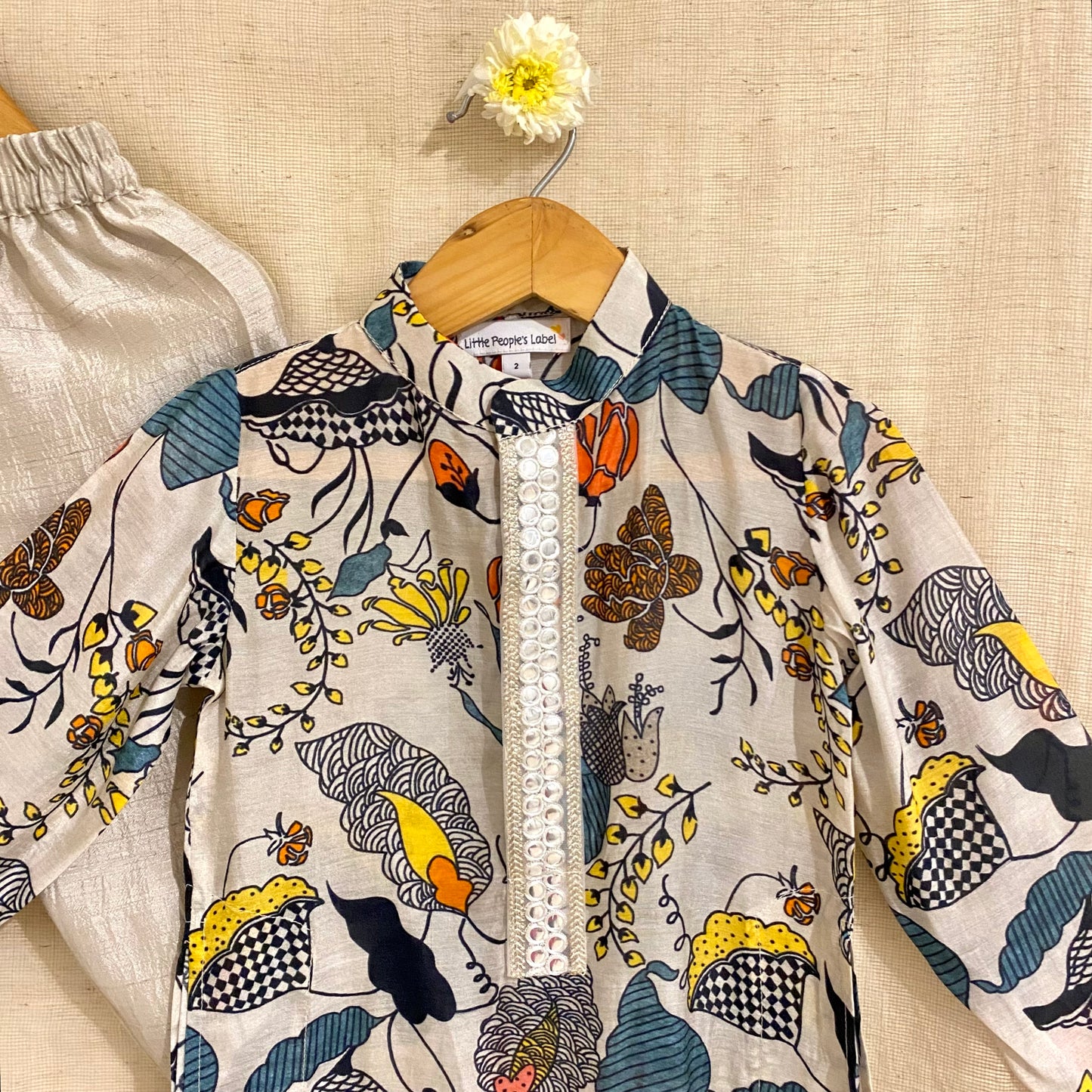 Abstract Muslin Kurta Set