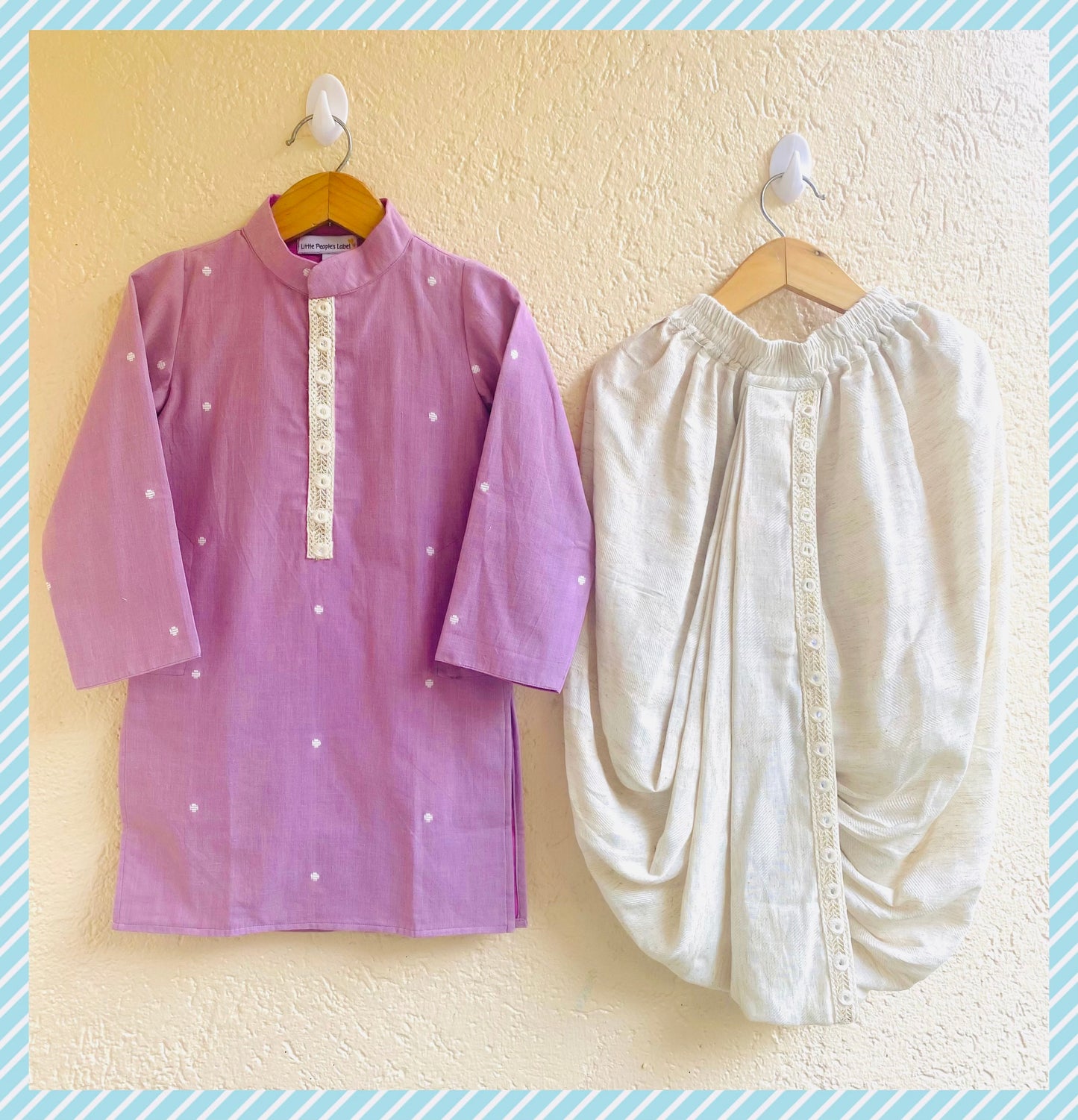South Cotton Kurta Set (Lavender)
