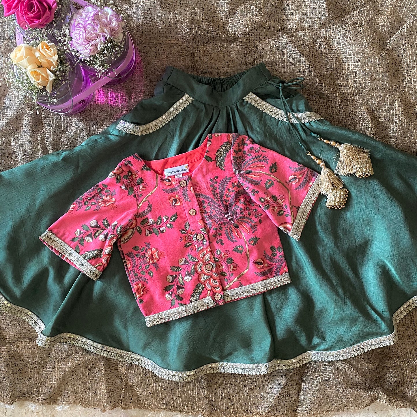 Velvet lehenga set
