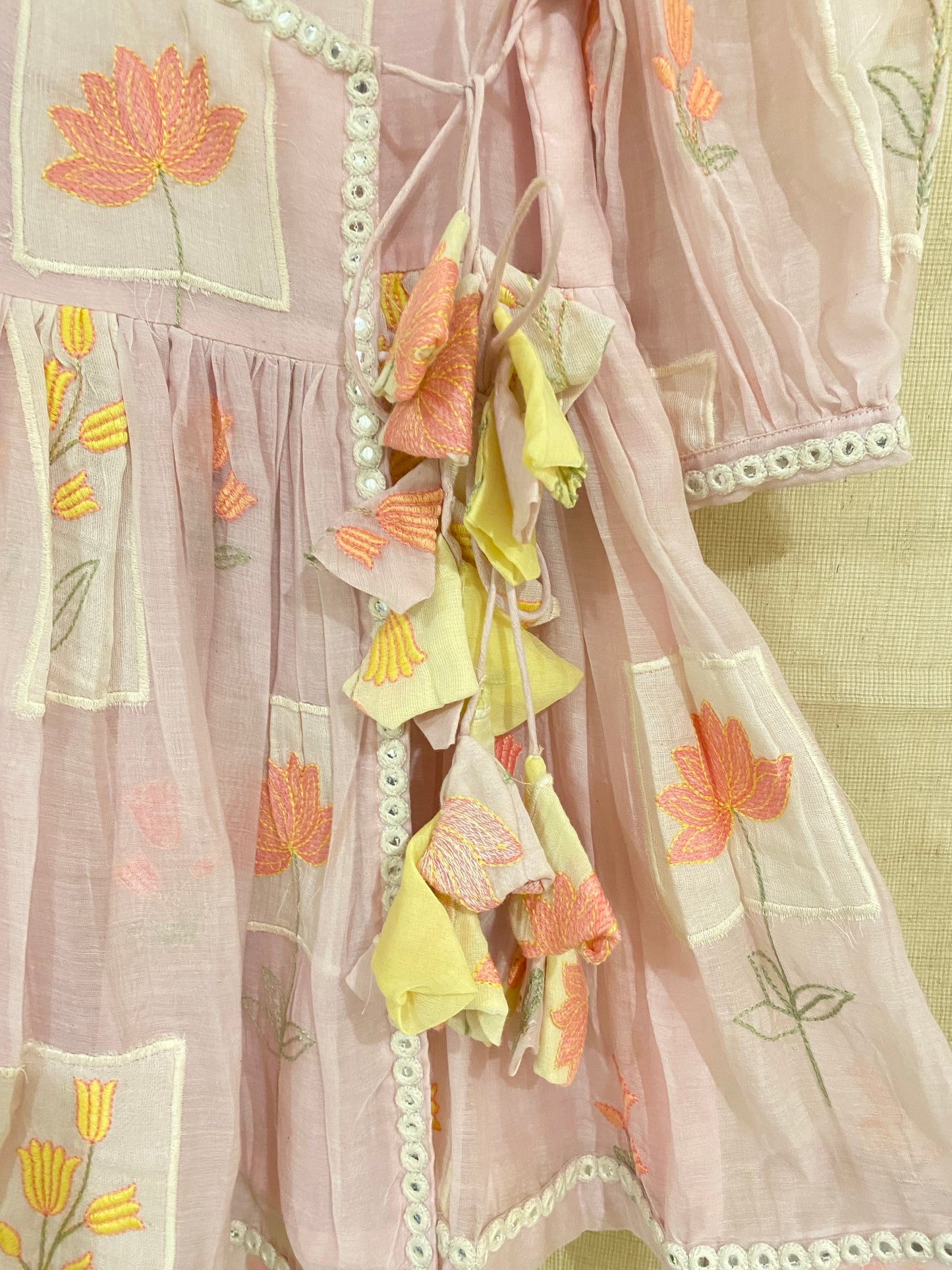 Seher Chanderi Appliqué Dress