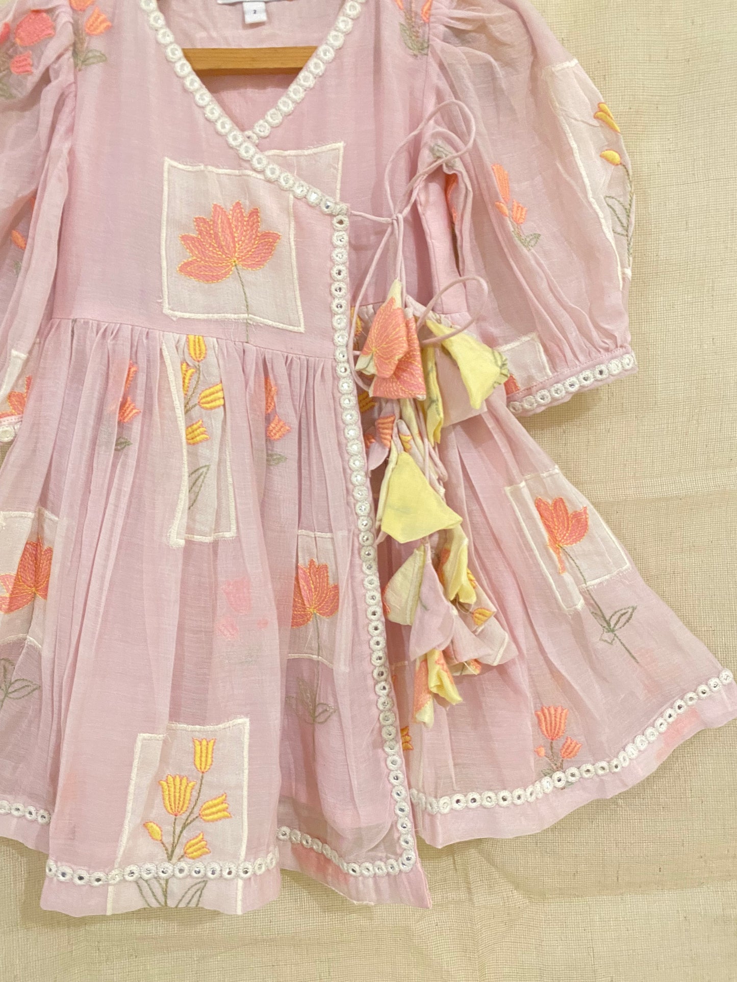 Seher Chanderi Appliqué Dress