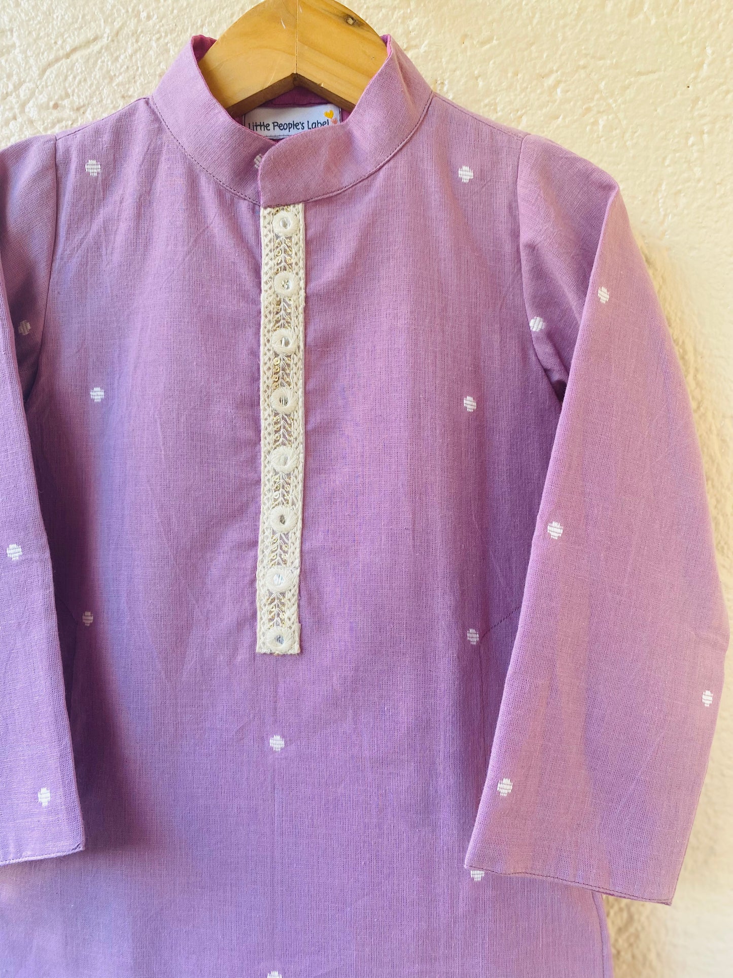 South Cotton Kurta Set (Lavender)