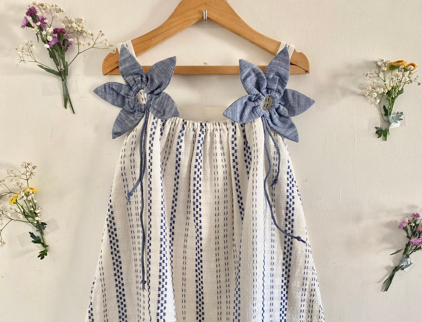 Textured Cotton Strappy Dress