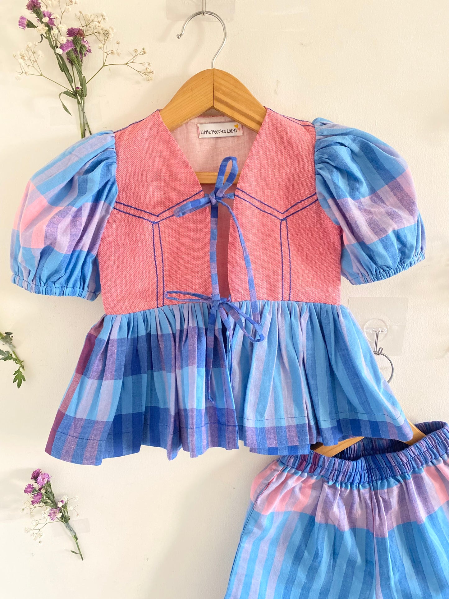 Front Tie Checked Coord set