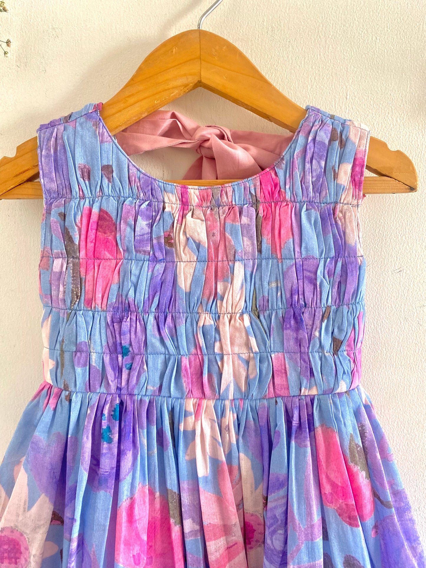 Floral Back Tie Mul Dress