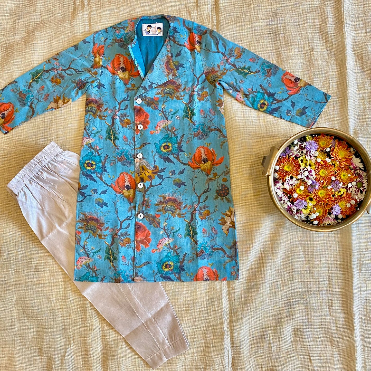 MUL FLORAL CONTEMPORARY KURTA SET