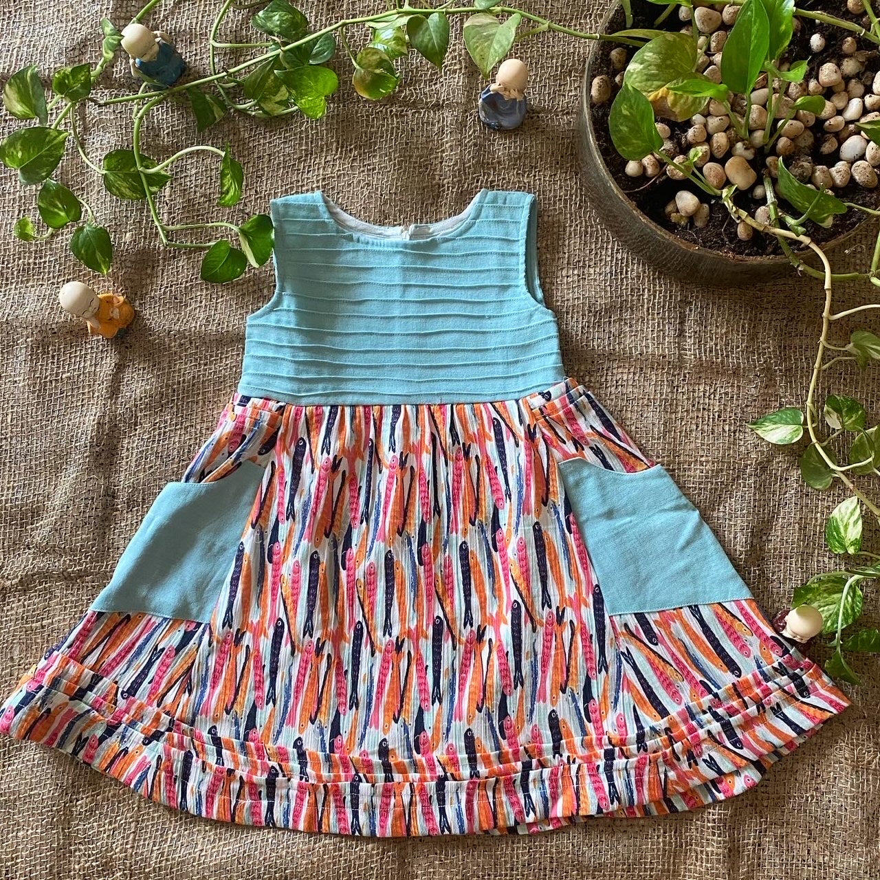 FISH PRINT SUMMER DRESS