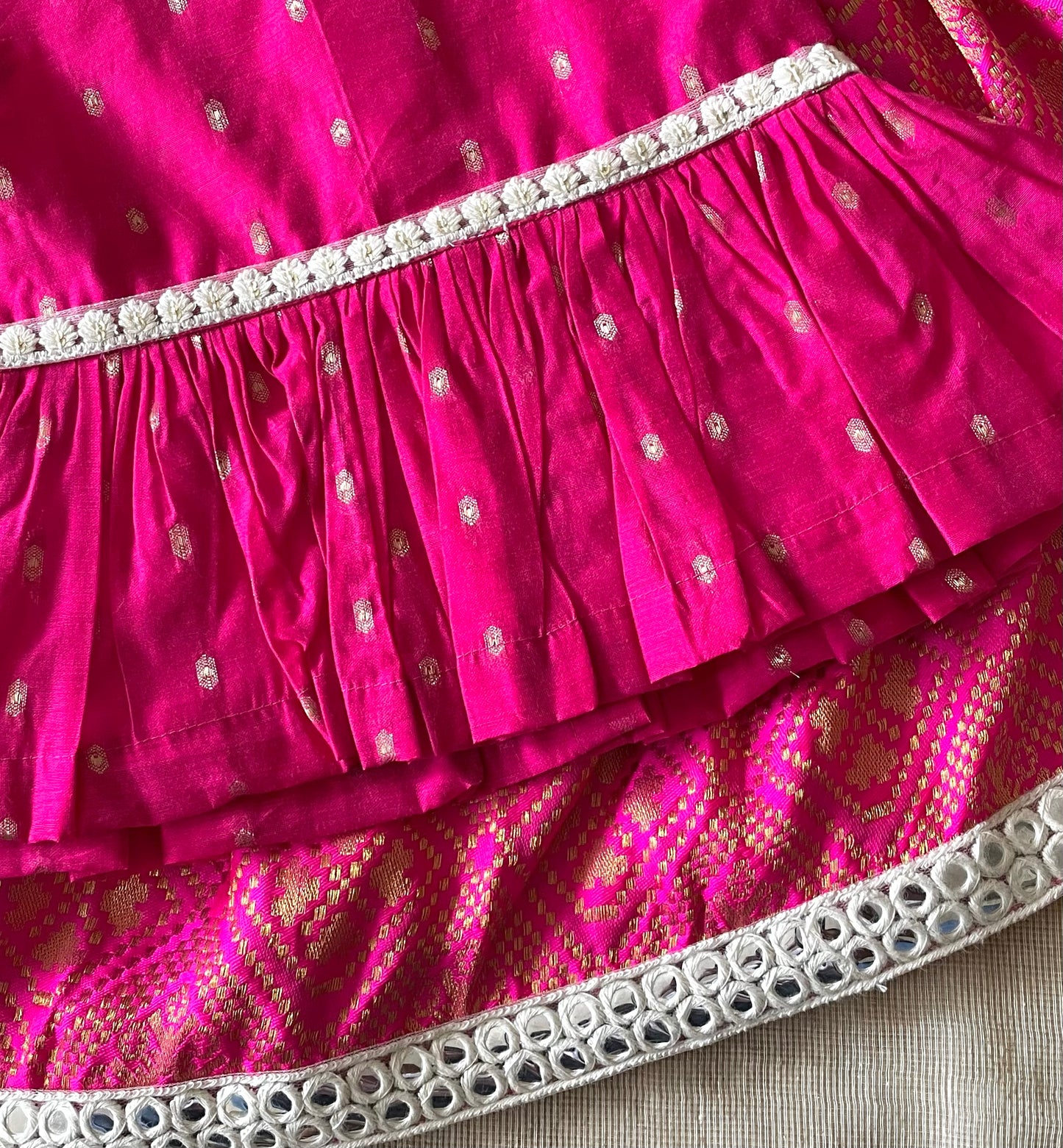 PATOLA LEHENGA (Hot pink)