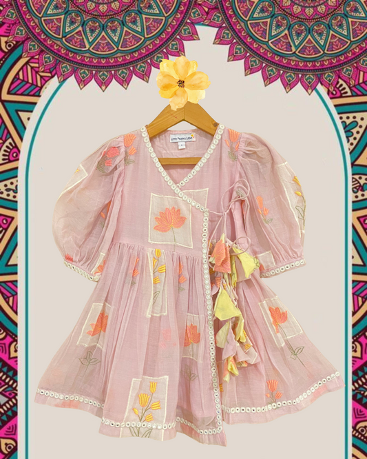 Seher Chanderi Appliqué Dress