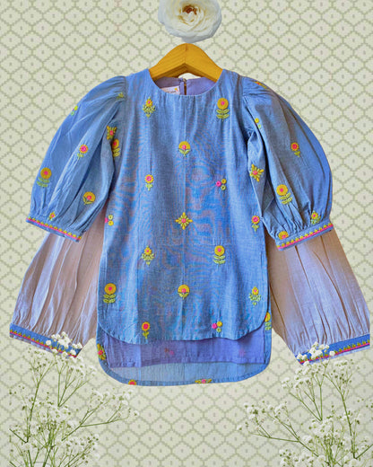 Neel Dhund Kurta set with Afghan pants