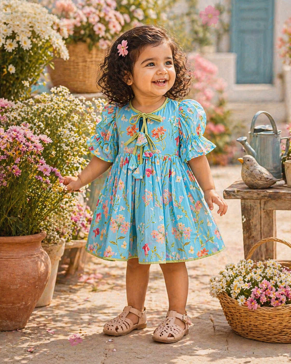 Blue Meadow Mul Dress
