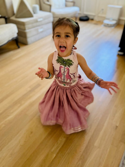 Salmon safari lehenga