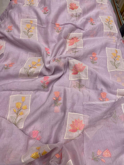 Seher Chanderi Appliqué Dress