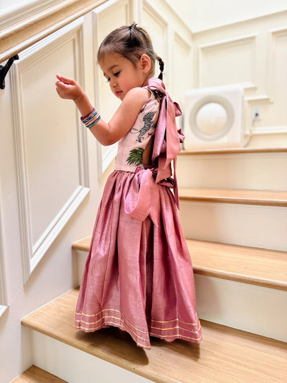 Salmon safari lehenga