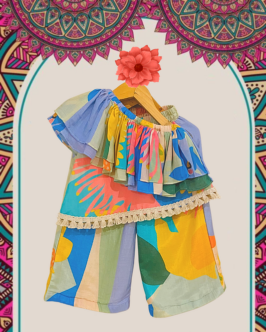 Jadoo One Shoulder Festive Coord Set
