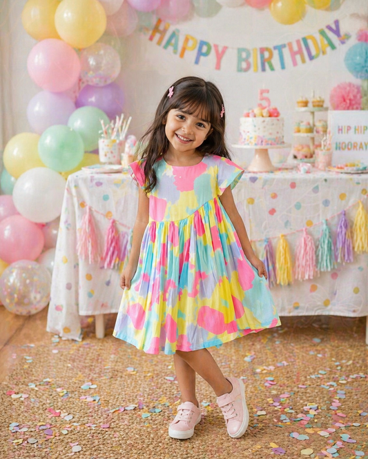 Candy Pop Asymmetrical Mul Dress