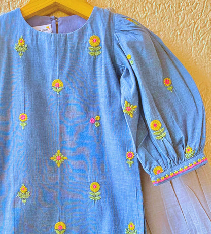 Neel Dhund Kurta set with Afghan pants
