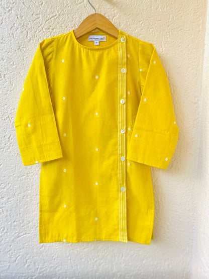 South Cotton Kurta Set (Mustard)