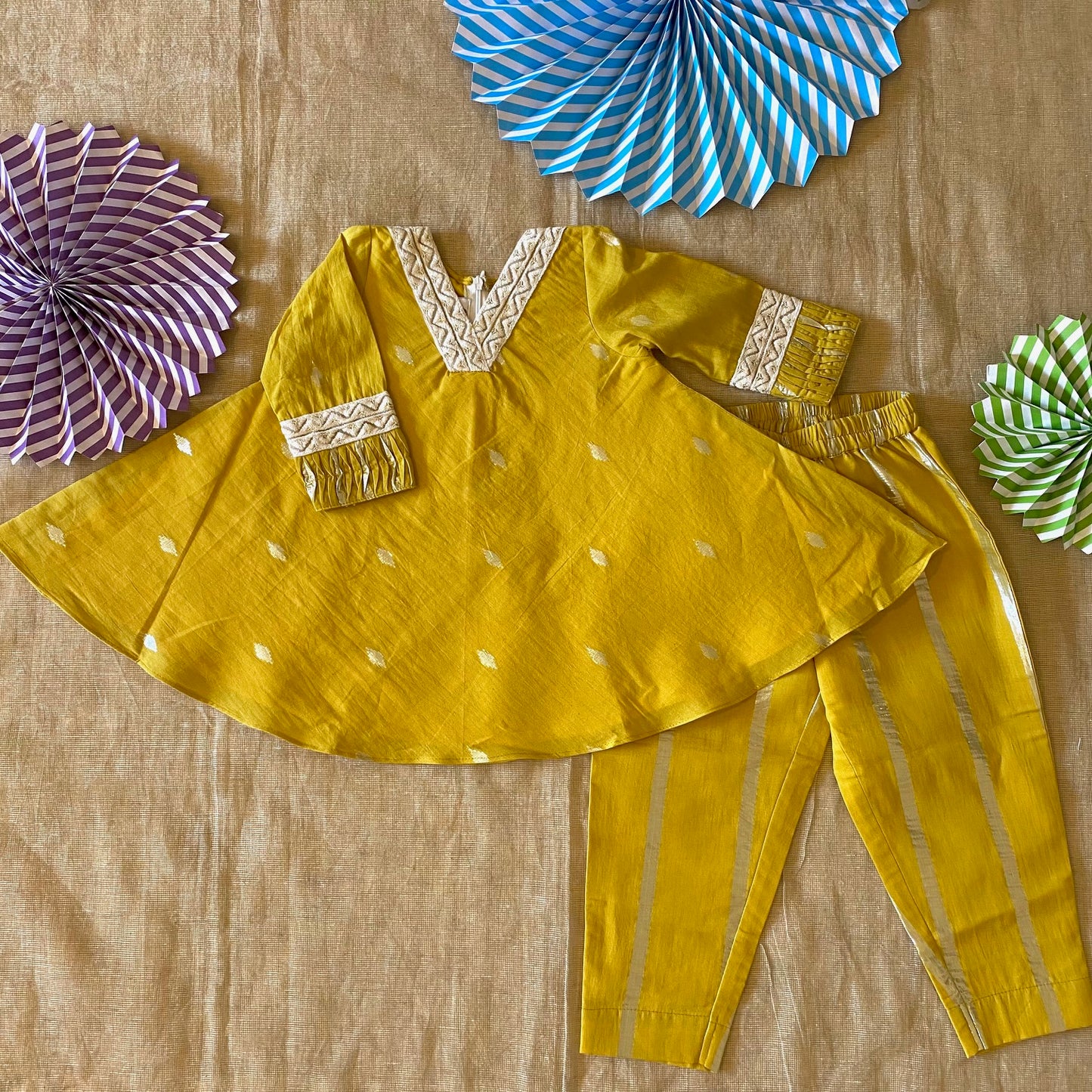 MUSTARD KURTA SET